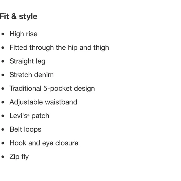 Levi's• Girls' High-Rise Straight Jeans - Medium Wash - Picture 9 of 14